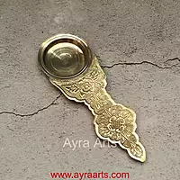Brass Karpoora Aarti Camphor Burner Spoon for Pooja & Mandir Use