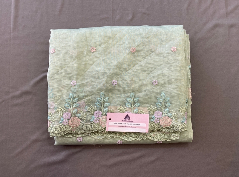 Rachel - The Crush Organza in Floral Thread Embroidery SWS189