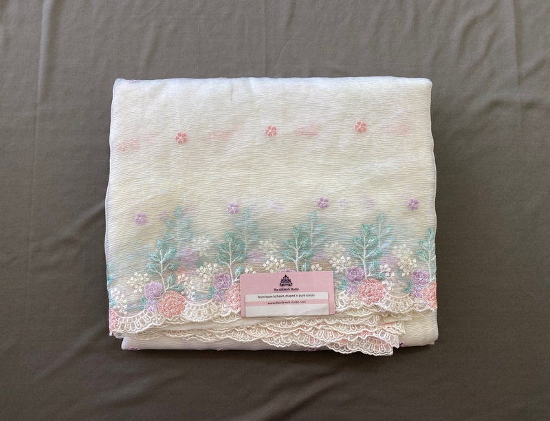 Rachel - The Crush Organza in Floral Thread Embroidery SWS189