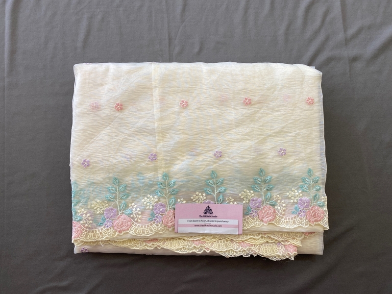 Rachel - The Crush Organza in Floral Thread Embroidery SWS189