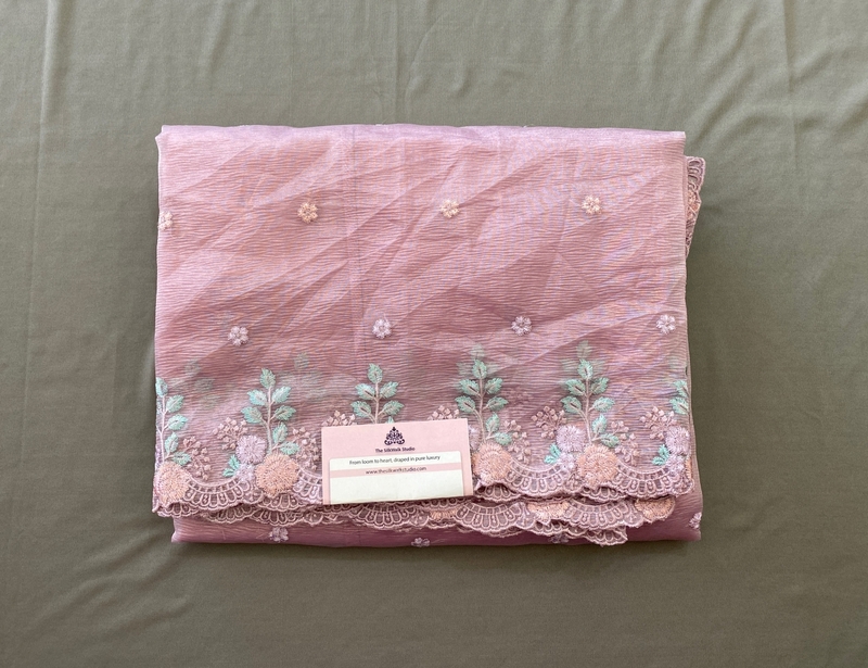 Rachel - The Crush Organza in Floral Thread Embroidery SWS188