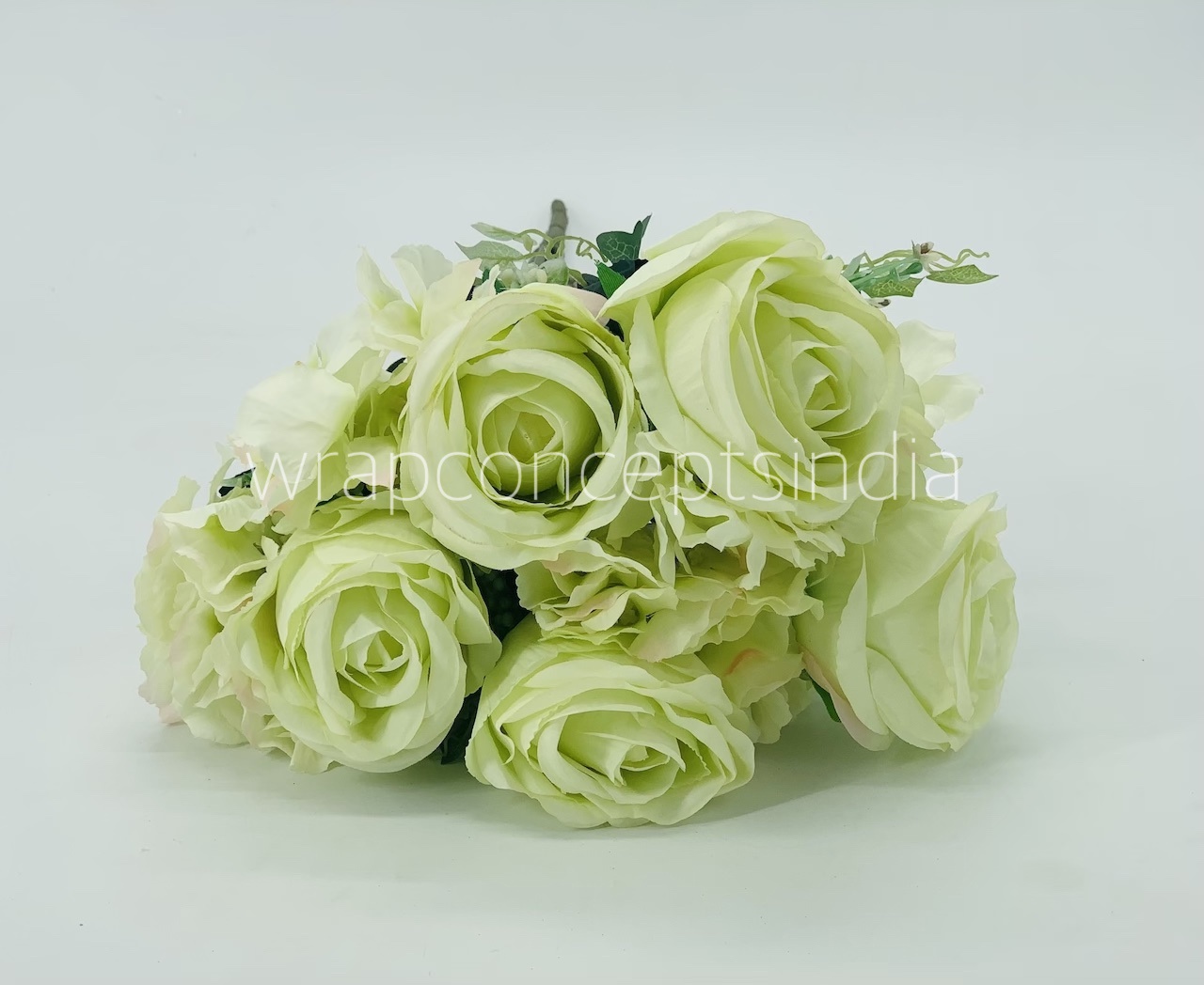 Rose & Hydrangea Bunch Tall - Ivory