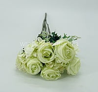 Rose & Hydrangea Bunch Tall - Ivory