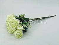 Rose & Hydrangea Bunch Tall - Ivory