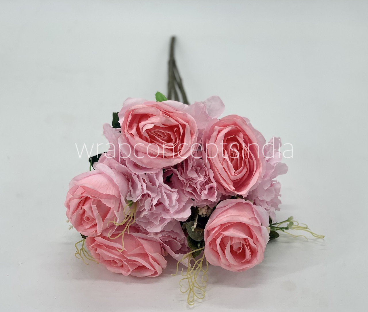Rose & Hydrangea Bunch Tall - Ivory