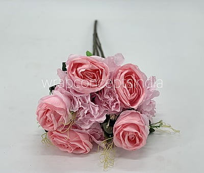 Rose & Hydrangea Bunch Tall - Ivory