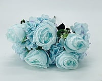 Rose & Hydrangea Bunch Tall - Ivory