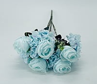 Rose & Hydrangea Bunch Tall - Ivory