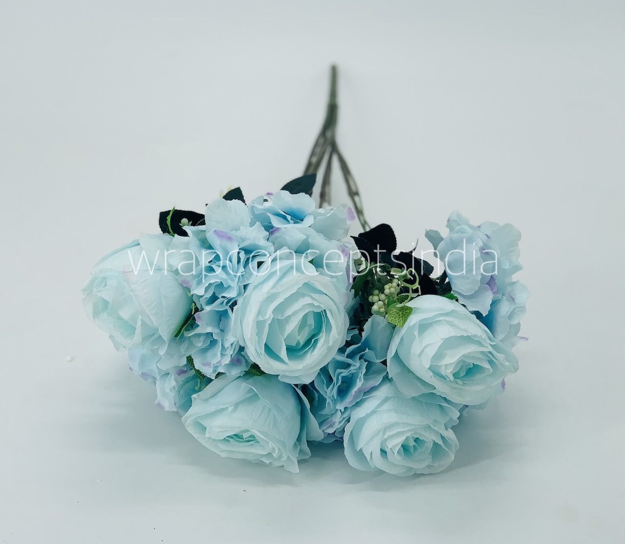 Rose & Hydrangea Bunch Tall - Ivory