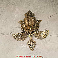 Brass Yali Wall Hanging - 8 inch Height | Intricate Brass Artwork for Wall Decor
