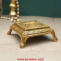 Brass Swasthik Chowki - 4.5 Inch Height