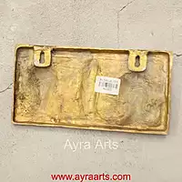 Brass Tirupati Balaji Shankh Chakra Namah Wall Hanging - 5 Inch Height