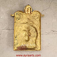 Brass Shri Panchmukhi Hanuman Ji Wall Hanging Frame - 9 Inch Height