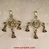 Brass Shubh Labh For Door Entrance Hanging Decor - 7 Inch Height