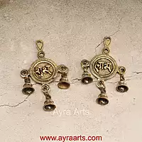 Brass Shubh Labh For Door Entrance Hanging Decor - 7 Inch Height