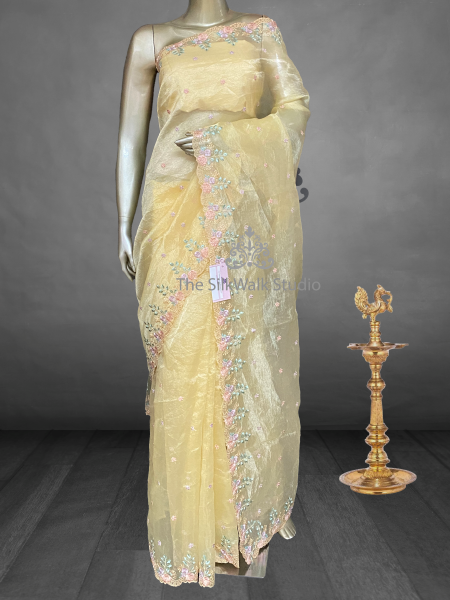 Rachel - The Crush Organza in Floral Thread Embroidery SWS188