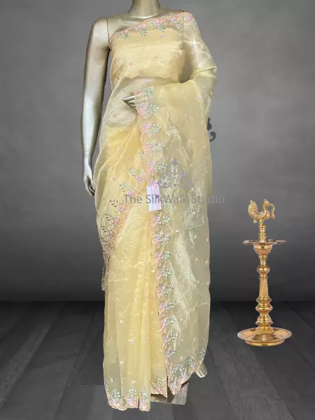 Rachel - The Crush Organza in Floral Thread Embroidery SWS188
