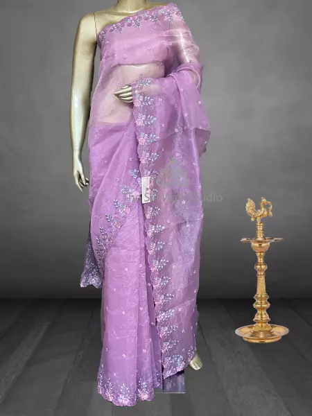 Rachel - The Crush Organza in Floral Thread Embroidery SWS189