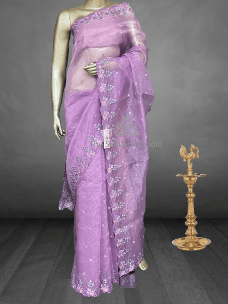 Rachel - The Crush Organza in Floral Thread Embroidery SWS189