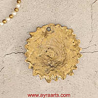 Brass Surya (Sun) Face Wall Hanging Vastu Figurine Surya Positivity Home Entrance Door Office Decor - 4 Inch Height