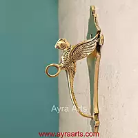 Traditional Handcrafted Bird design Brass Wall Hanger Bracket for Diya’s and Lantern - 8 Inch Height