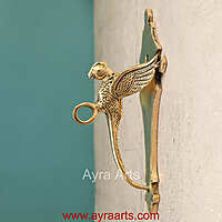 Traditional Handcrafted Bird design Brass Wall Hanger Bracket for Diya’s and Lantern - 8 Inch Height