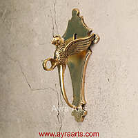 Traditional Handcrafted Bird design Brass Wall Hanger Bracket for Diya’s and Lantern - 8 Inch Height