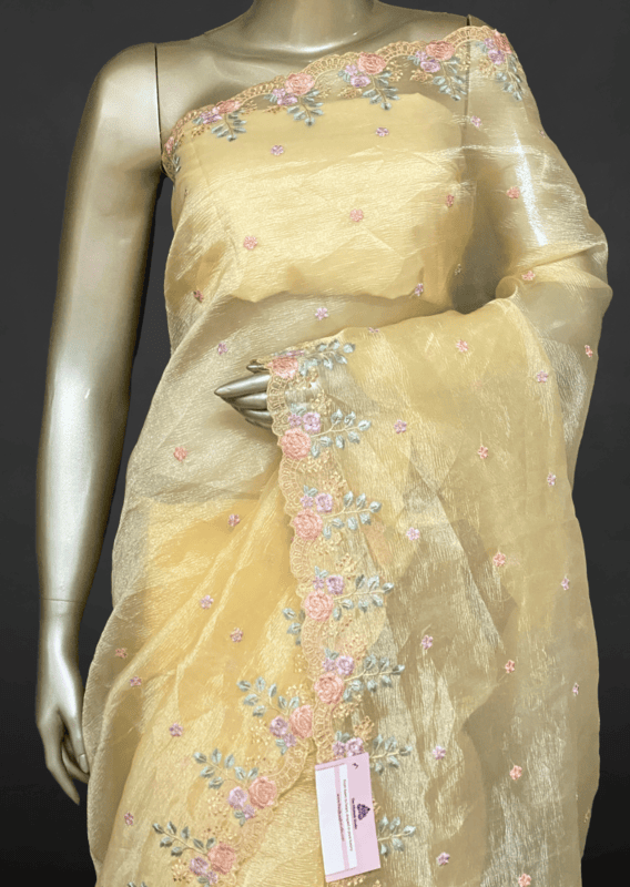 Rachel - The Crush Organza in Floral Thread Embroidery SWS188