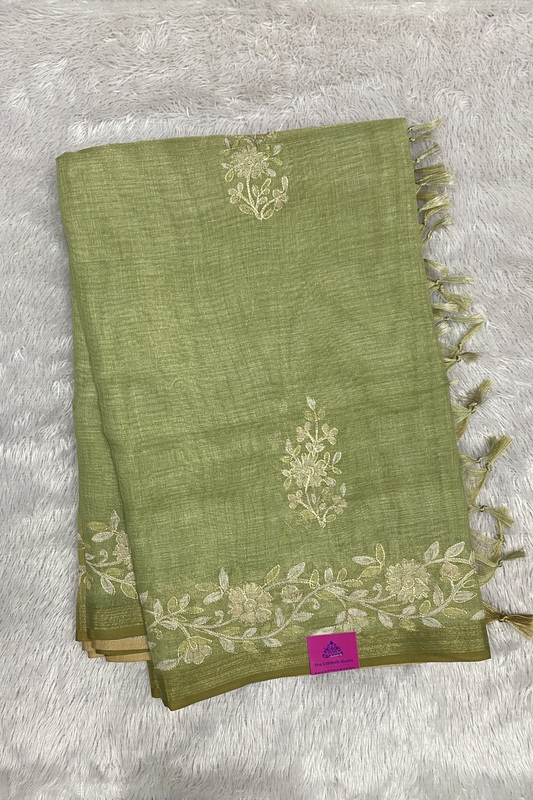 MADAVI LINEN TISSUE SAREE SWS327
