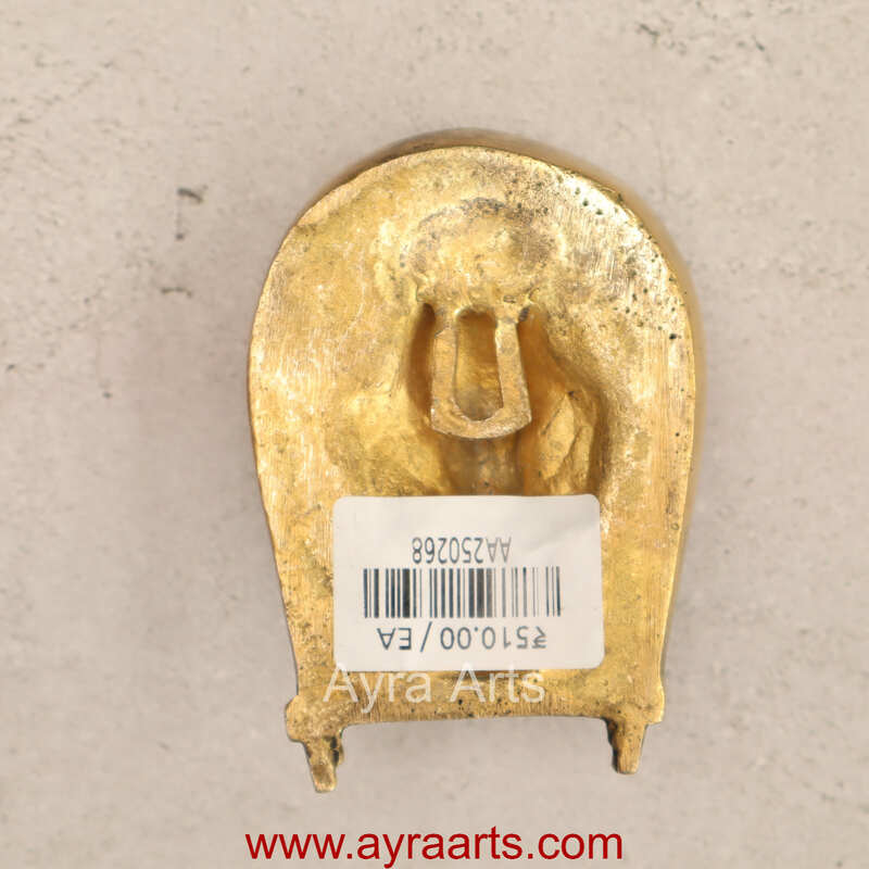 Brass Ganesh on Soop Moram Muram Rice Cleaner Chhath Wall Hanging - 4 Inch Height