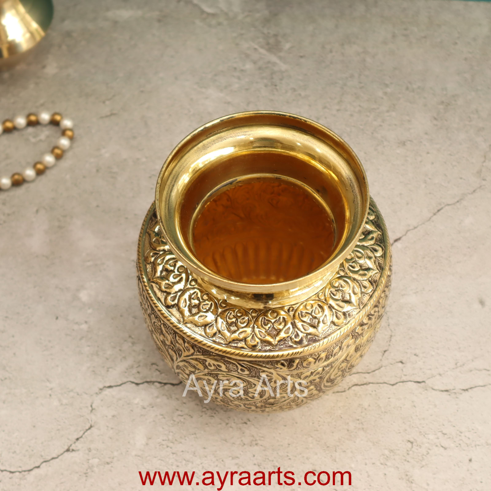 Premium Handmade Brass Kalash Karwachauth Pooja Lota