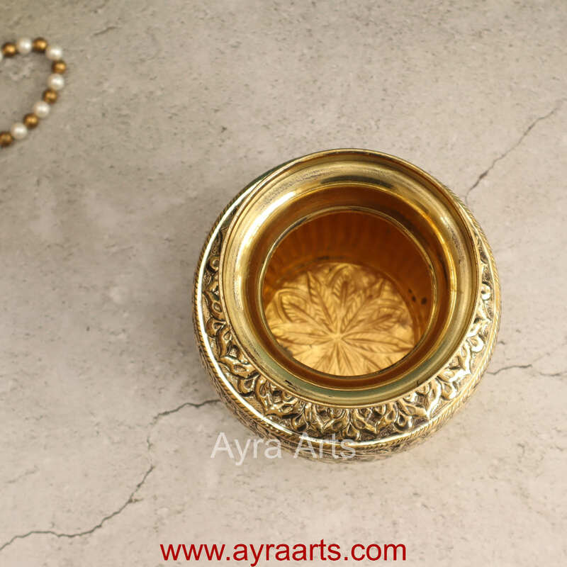 Premium Handmade Brass Kalash Karwachauth Pooja Lota
