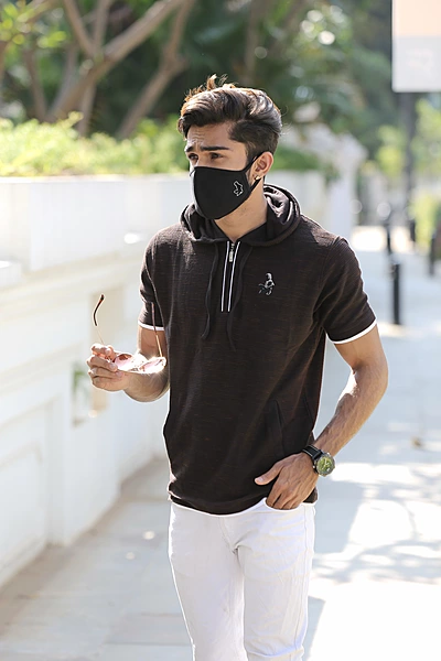 Being Winged - Hooded Zipper Top (Brown)