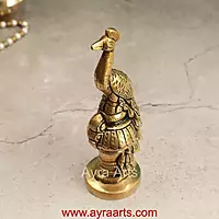 Brass Peacock Decor - 7 Inch Height
