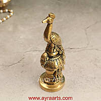 Brass Peacock Decor - 7 Inch Height