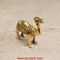 Brass Standing Camel Statue Vastu Recommended Showpiece - 4 Inch Height