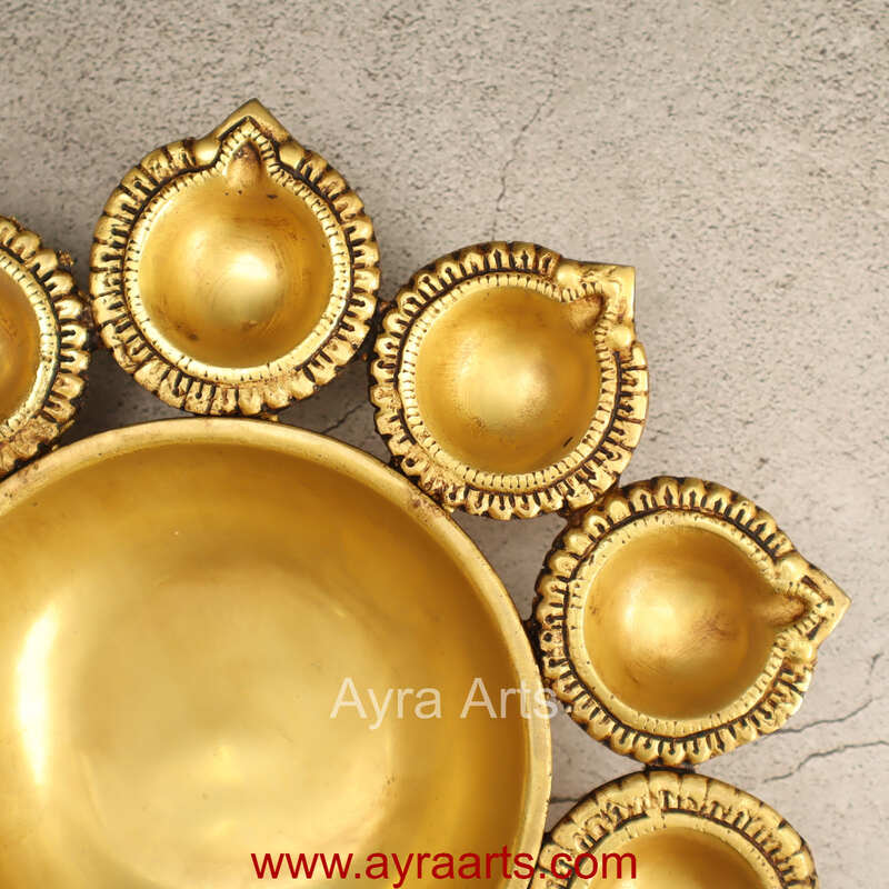 Brass Diya Urli