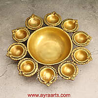 Brass Diya Urli