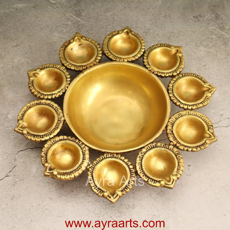 Brass Diya Urli