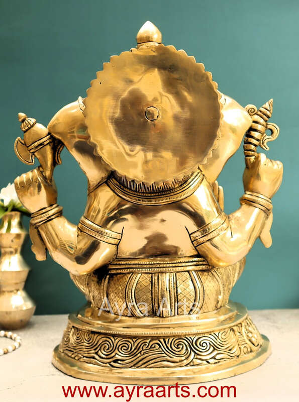 Asta Vinayaka Ganesh Idol In Brass - 16 Inch Height