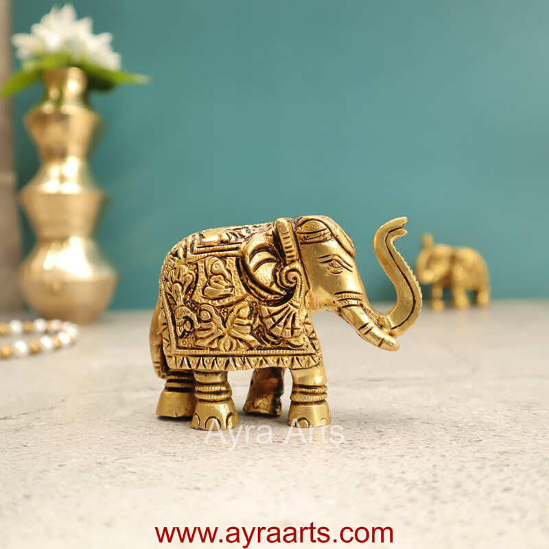 Brass Elephant 2.5 Inch Height