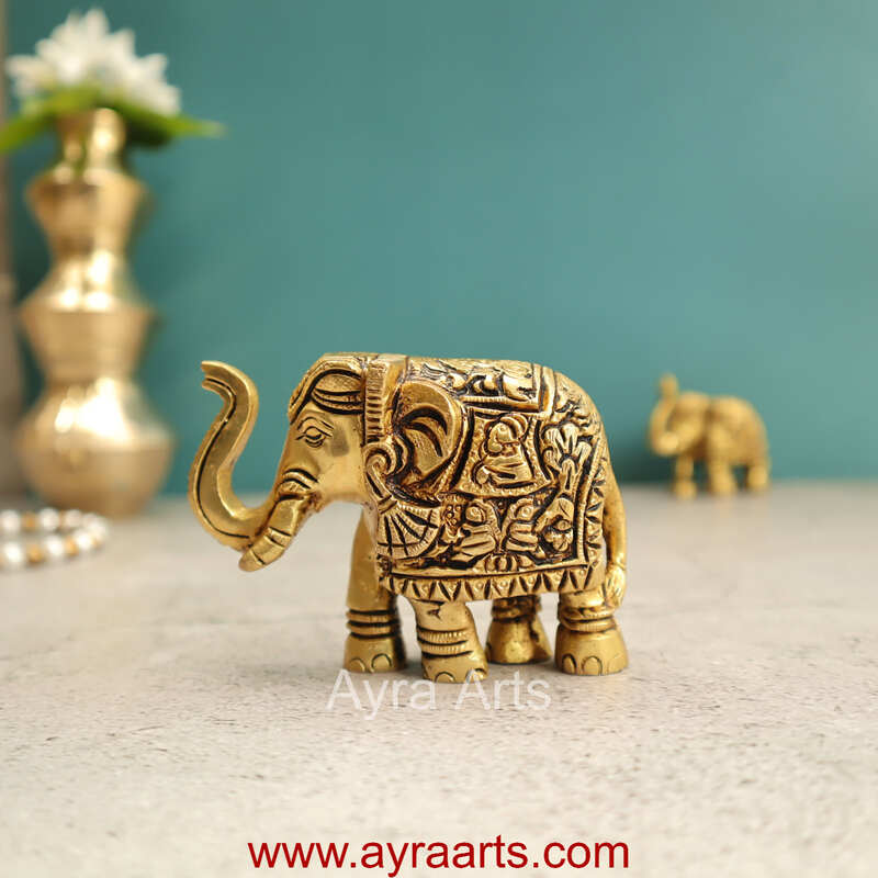 Brass Elephant 2.5 Inch Height