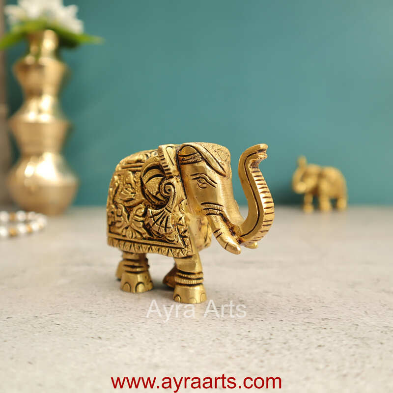 Brass Elephant 2.5 Inch Height