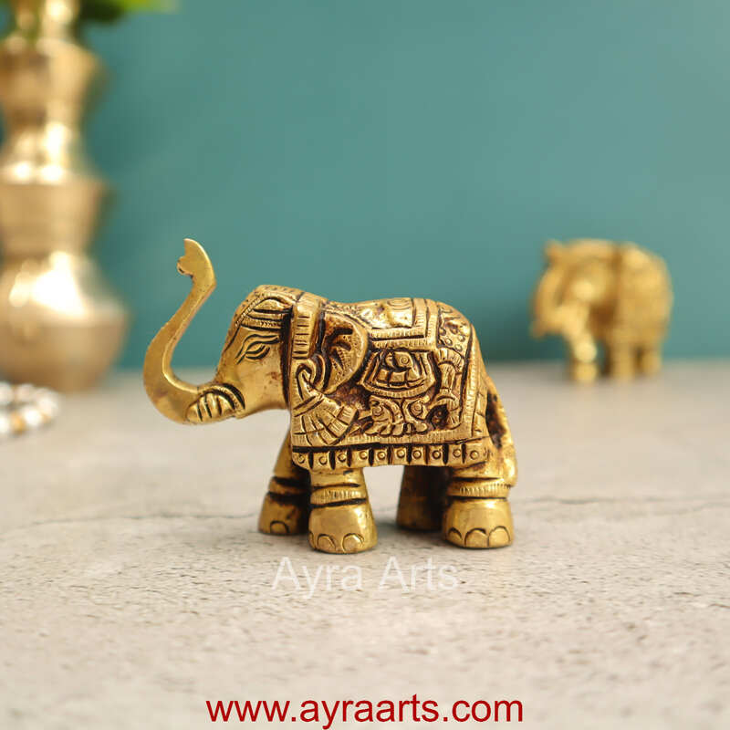 Brass Elephant 2 Inch Height
