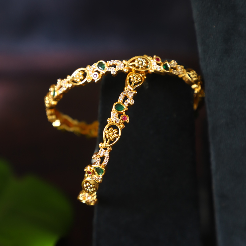 peacock and mango design antic bangle