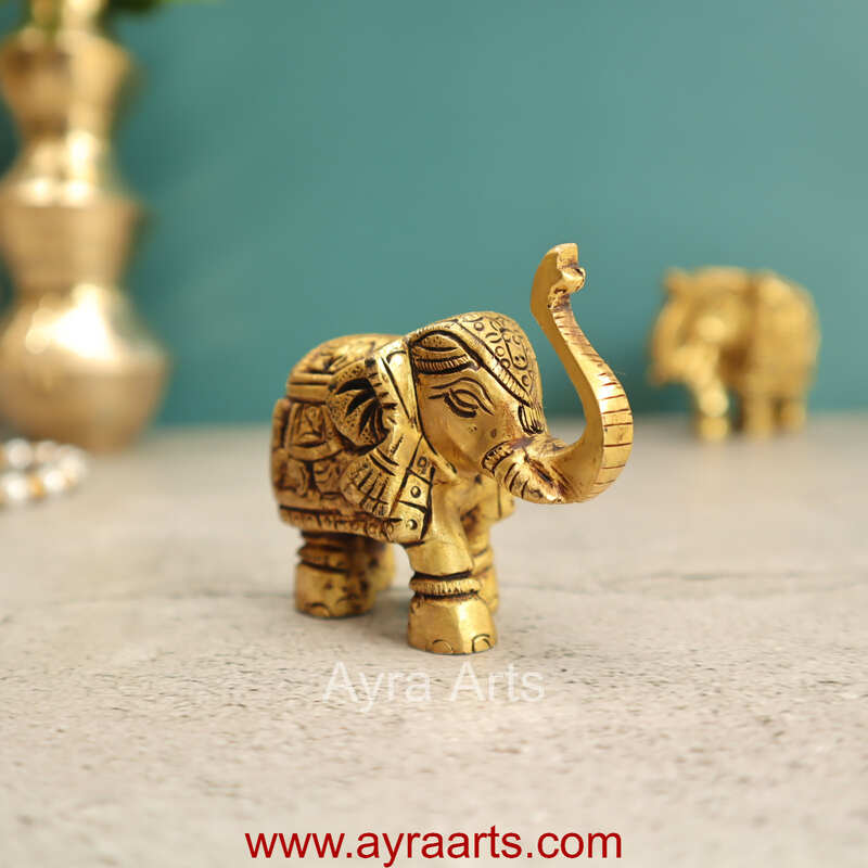 Brass Elephant 2 Inch Height