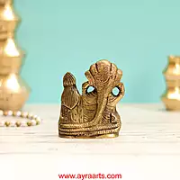 Lakshmi Sametha Vishnu Murthi Idol In Brass - 4 Inch Height