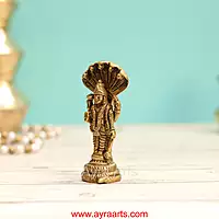 Brass Vishnu Murthi Idol - 4 Inch Height