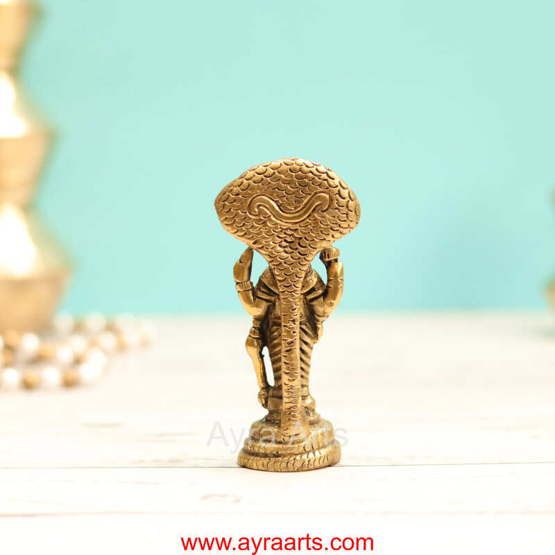 Brass Vishnu Murthi Idol - 4 Inch Height