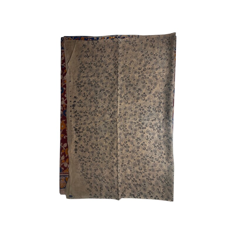 Zora Cotton Kalamkari - KL-03 -Maroon Flowers